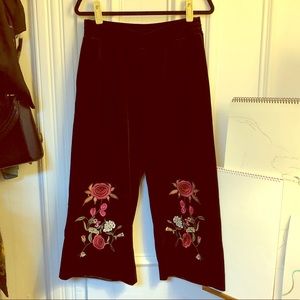 Gorgeous embroidered Velvet pants